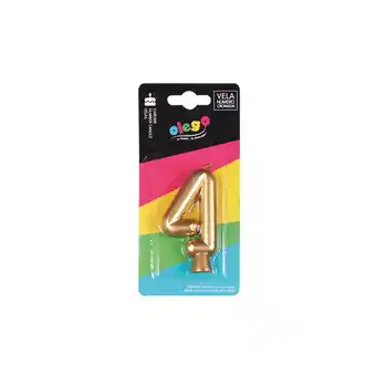 Tottus Vela número 4 cromada dorada oferta