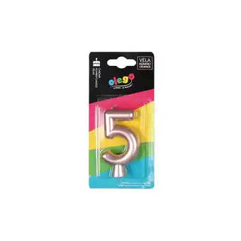 Tottus Vela número 5 cromada gold rose oferta