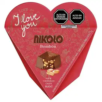 Tottus Caja de corazon nikolo bombon 73g oferta