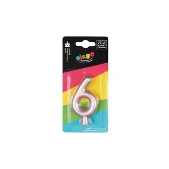 Tottus Vela número 6 cromada gold rose oferta