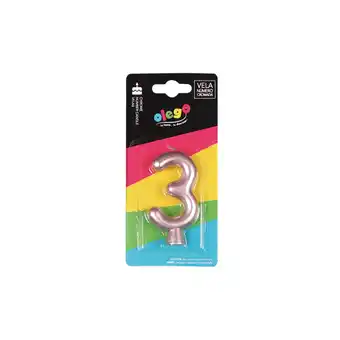 Tottus Vela número 3 cromada gold rose oferta