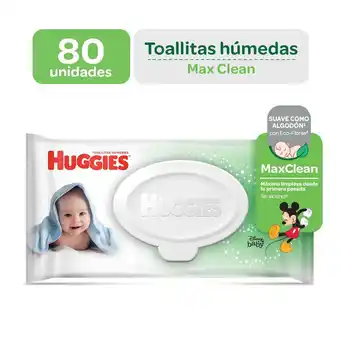 Tottus Toallas humedas huggies clean sin alcohol 80 unidades oferta