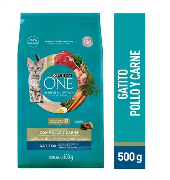 Tottus Alimento para gato purina sabor pollo 500 gr oferta