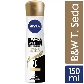 Tottus Desodorante spray nivea invisible b&w toque de seda oferta