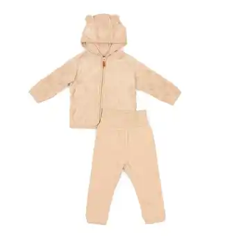 Tottus Conjunto bebé talla 9m marron con capucha oferta