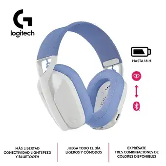 Tottus Audifono gaming logitech g435 white oferta