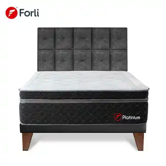 Tottus Dormitorio europeo platinium queen+cab oferta