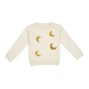 Tottus Chompa niña talla 2 beige lentejuelas oferta