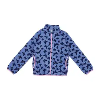 Tottus Casaca polar niña talla 12 denim mariposas oferta