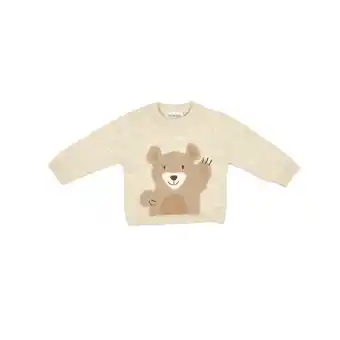 Tottus Chompa bebé talla 9m ivory osito oferta