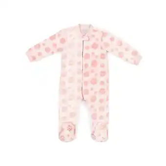 Tottus Enterizo furr bebé talla 12m rosado flores oferta