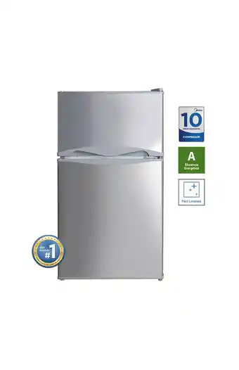 Tiendas EFE Frigobar midea mrtd04a4npaa 2 puertas 87lt - plateado oferta