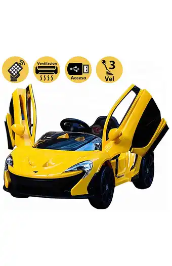 Tiendas EFE Auto a batería 12v mclarenp1 amarillo oferta