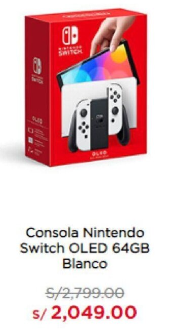 La Curacao Consola Nintendo Switch OLED 64GB Blanco oferta