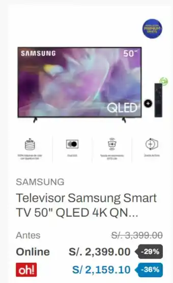 Oechsle Samsung - Televisor Samsung Smart TV 50" QLED 4K QN ... oferta