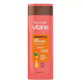 Tottus Shampoo liso brasilero vitane 400 ml oferta