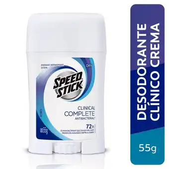 Tottus Desodorante crema speed stick clinical antbacterial 55 gr oferta