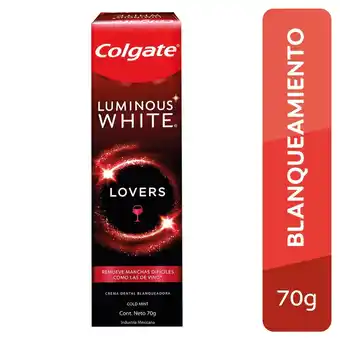 Tottus Crema dental colgate luminous white lovers vino 70 gr oferta