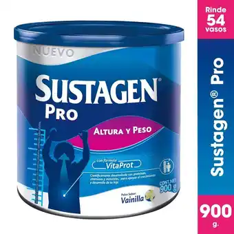 Tottus Suplemento alimenticio sustagen pro vainilla altura y peso 900g + 400g oferta