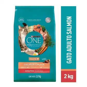 Tottus Alimento para gato one adulto pollo/salmon 2kg oferta