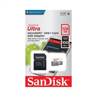 Sandisk ultra micro sd w/adapter 128gb