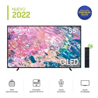 Tottus Tv samsung 55" smart tv qled 4k qn55q60bagxpe oferta