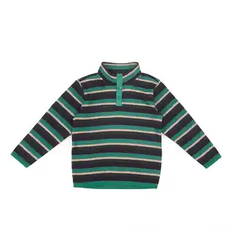 Tottus Chompa polar niño talla 10 verde rayas oferta