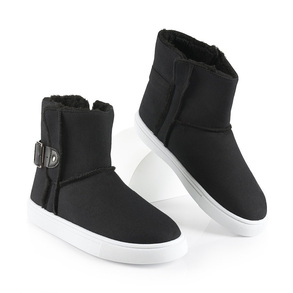 Botas canvas mujer talla 38 negro con correa oferta en Tottus
