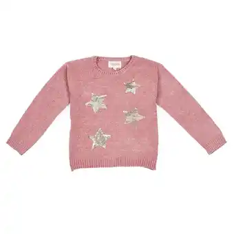 Tottus Chompa niña talla 6 rosado lentejuelas oferta