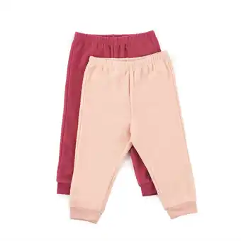 Tottus Pack x2 jogger bebé talla 12m rosado rojo oferta