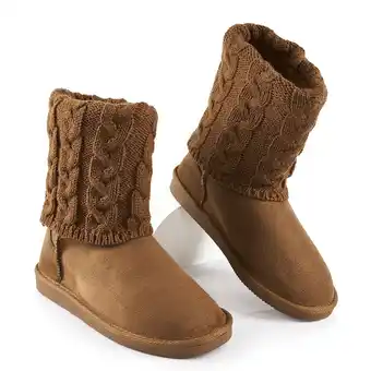 Tottus Botas clásicas mujer talla 40 camel tejida oferta