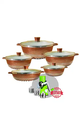 Tiendas EFE Set de ollas ldenbo ldb-rm-d 10 piezas dorado oferta