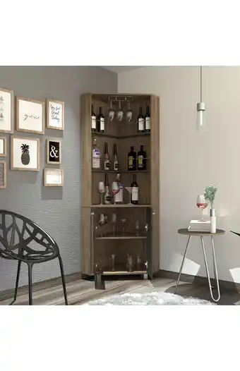 Tiendas EFE Bar alto esquinero tuhome carmenere - miel / plomo oferta