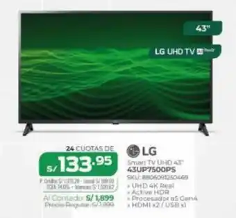 Marcimex LG Smart TV UHD 43" 43UP7500PS oferta