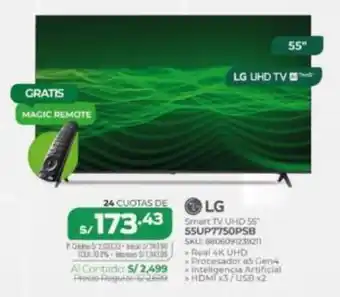 Marcimex LG Smart TV UHD 55" 55UP7750 PSB oferta