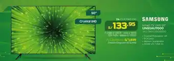 Marcimex Samsung Smart TV UHD 50" UN50AU7000 oferta
