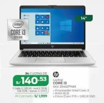 Marcimex HP Laptop CORE i3 oferta