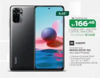 Marcimex Smartphone Xiaomi Redmi Note 10S oferta