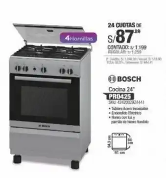 Carsa Bosch Cocina 24" PRO425 oferta
