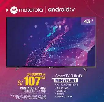 Carsa Motorola Smart TV FHD 43" M043FLD01 oferta