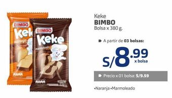 Makro Keke bimbo bolsa x 380 g. oferta