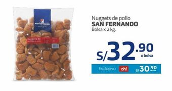Makro Nuggets de pollo san fernando bolsa x 2 kg. oferta