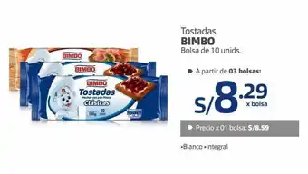 Makro Tostadas bimbo bolsa de 10 unids. oferta