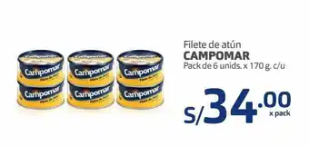 Makro Filete de atún campomar pack de 6 unids. x 170 g. c/u oferta