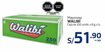 Makro Mayonesa walibí caja de 250 unids. x 8 g. c/u oferta