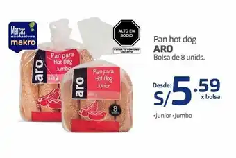 Makro Pan hot dog aro bolsa de 8 unids. oferta
