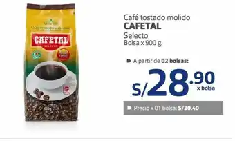 Makro Café tostado molido cafetal selecto bolsa x 900 g. oferta