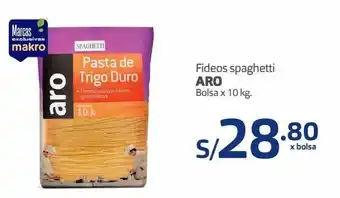 Makro Fideos spaghetti aro bolsa x 10 kg. oferta