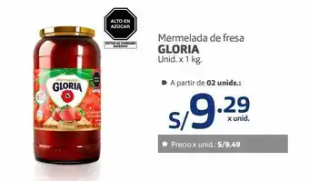 Makro Mermelada de fresa gloria unid. x 1 kg. oferta