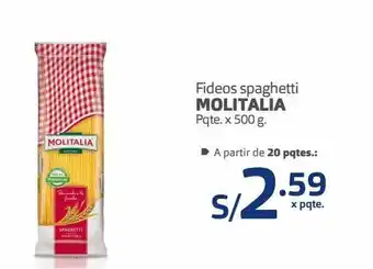 Makro Fideos spaghetti molitalia pqte. x 500 g oferta